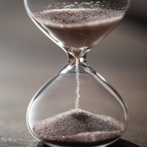 Eine Sanduhr zur Verdeutlichung der Organuhr nach der TCM